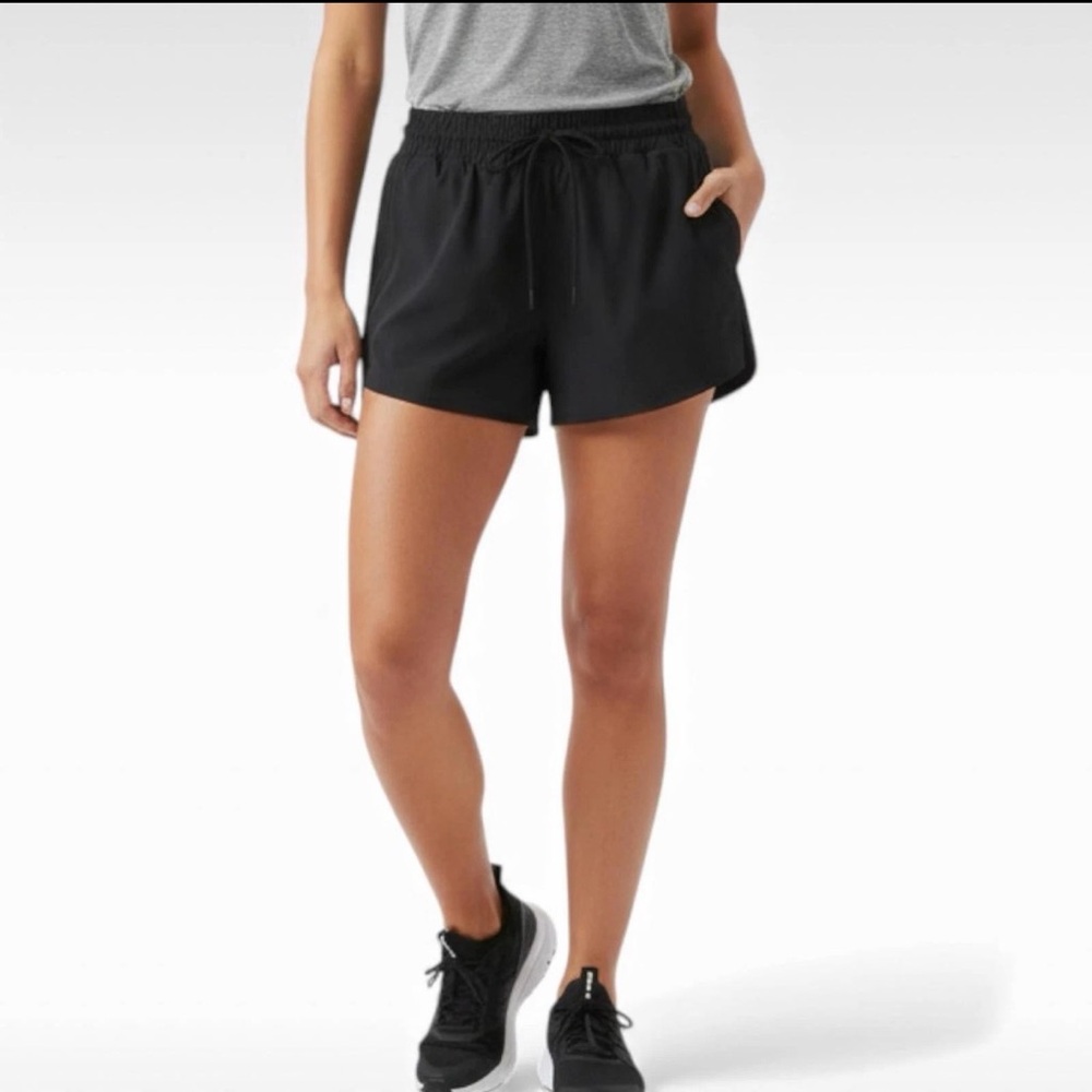 Athleta Crossroads Shorts Womens Small Black Activewear Running SRP  $65 Unlined